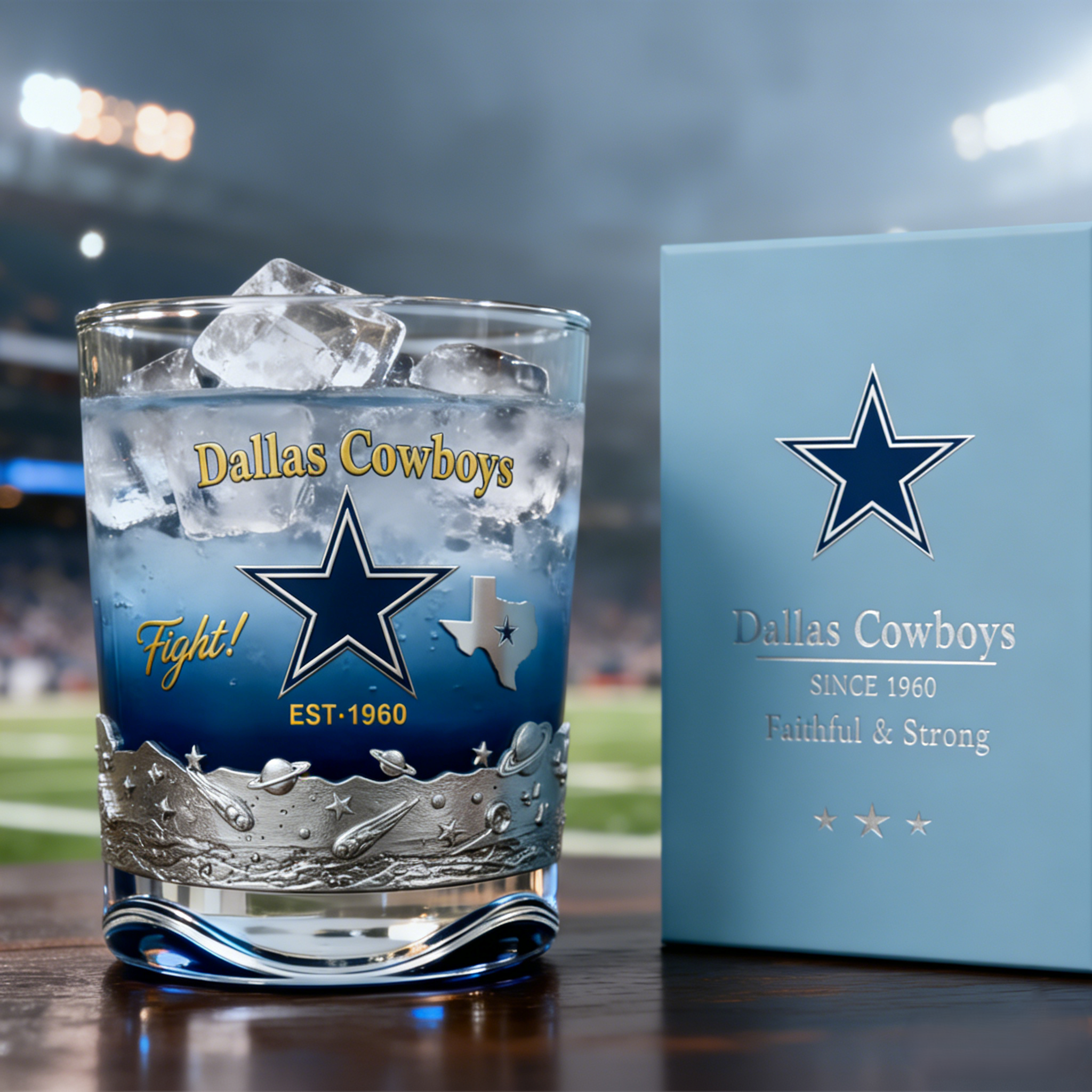 Dallas Cowboys Whiskey Glass