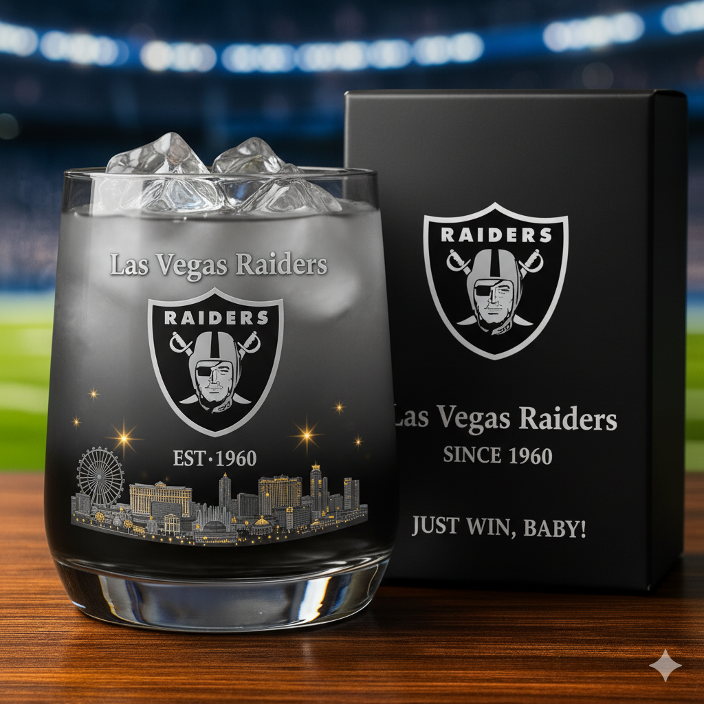 Las Vegas Raiders Whiskey Glass