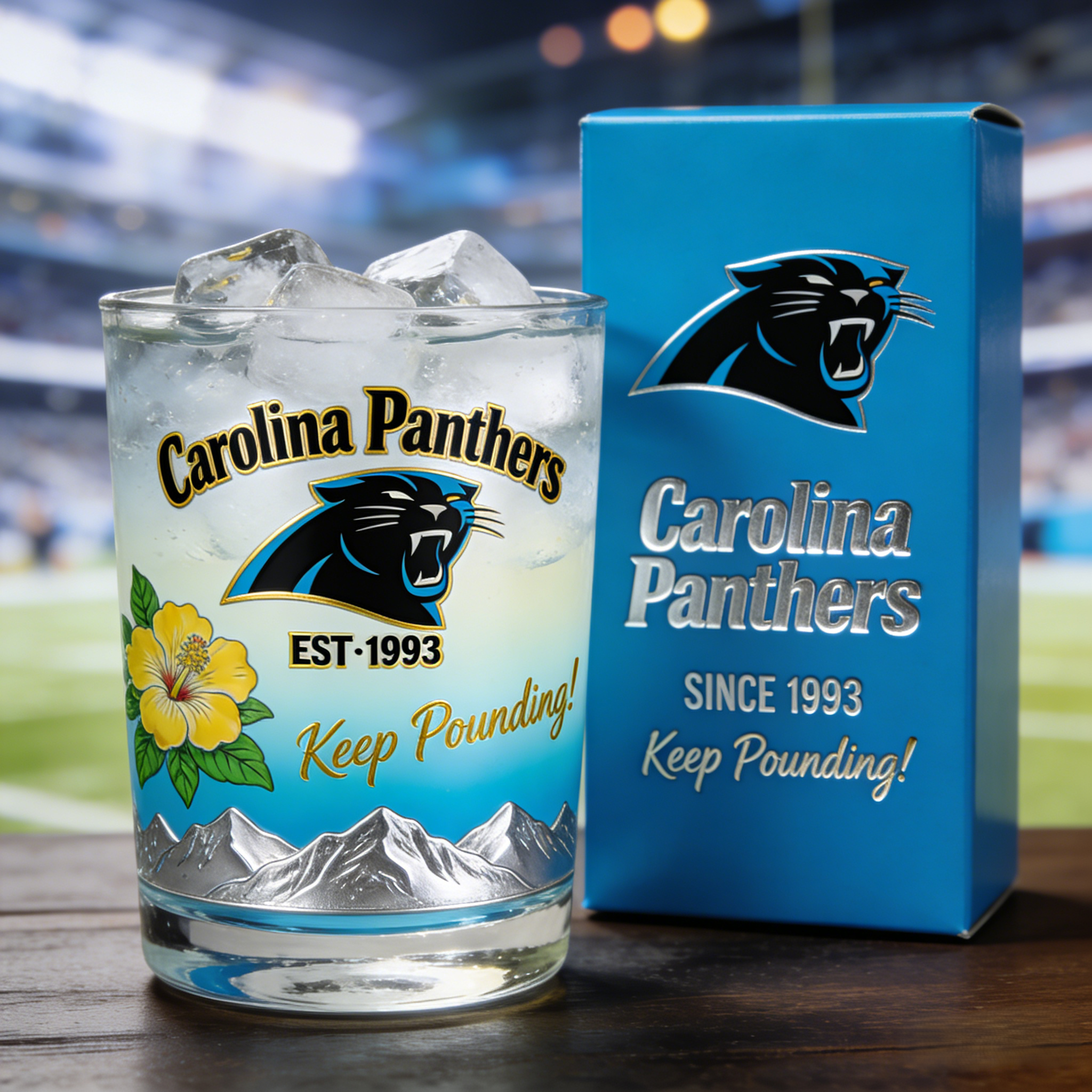 Carolina Panthers Whiskey Glass
