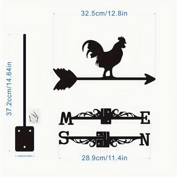 Rooster Weather Vane: Timeless Yard Decor for Wind & Charm