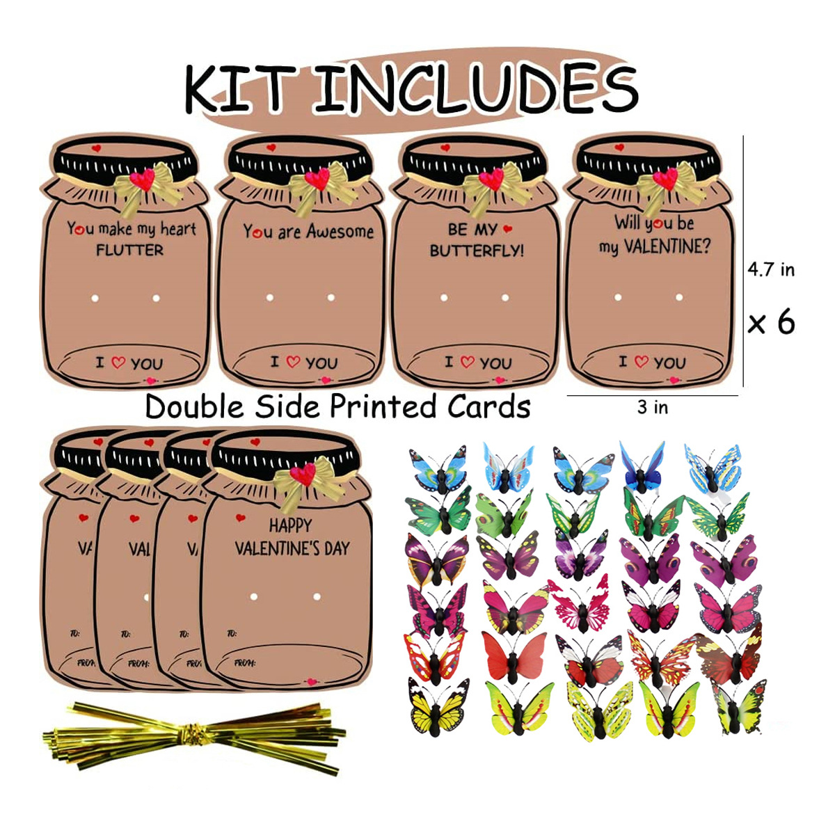 Valentines Day Gifts Cards for Kids Classroom School Exchange Cards