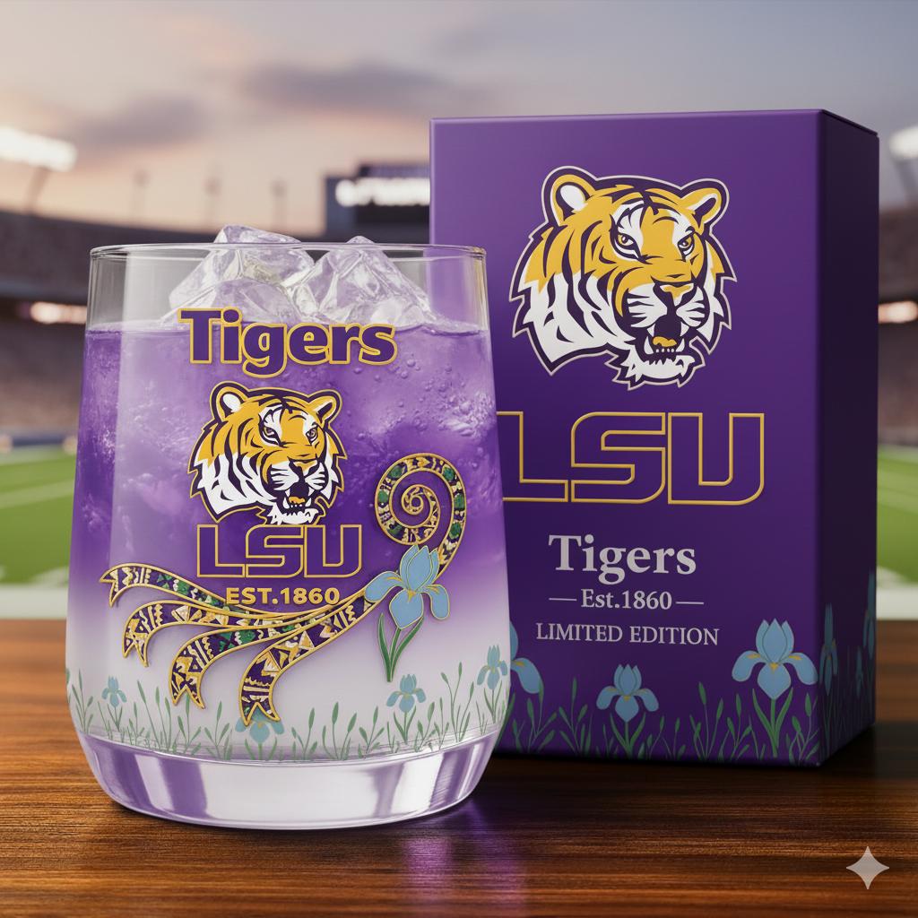 LSU Tigers Whiskey Glass