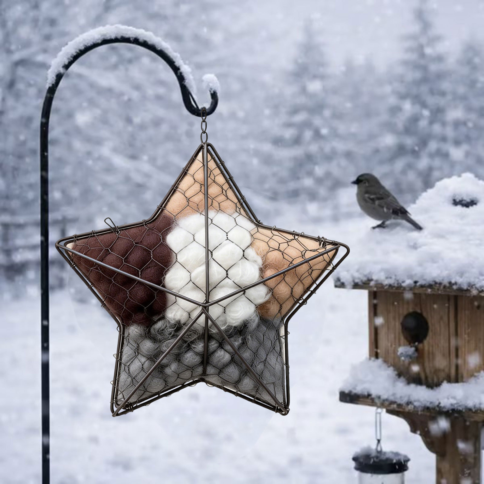 🔥LAST DAY 50% OFF - 🕊️🏡Handmade Natural Alpaca Fiber Bird Nesting Heart❤Bird lovers gift