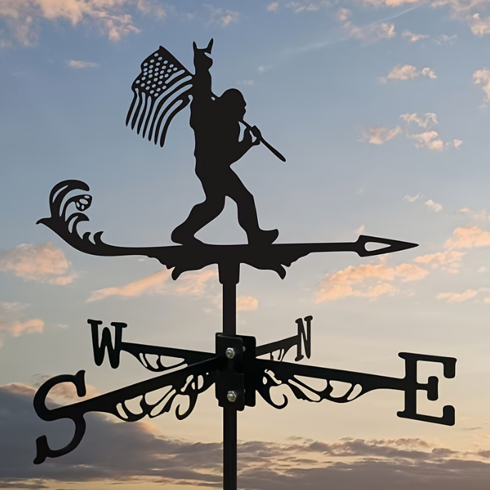 Gorilla Patriot Weathervane: Bold Outdoor Decor Infused with American Spirit