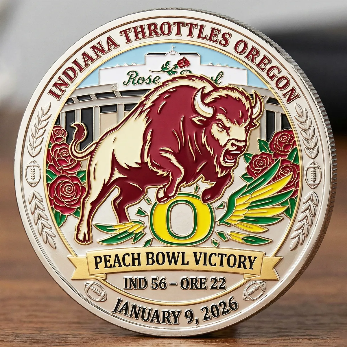Indiana Hoosiers Peach Bowl Champions Commemorative Coin