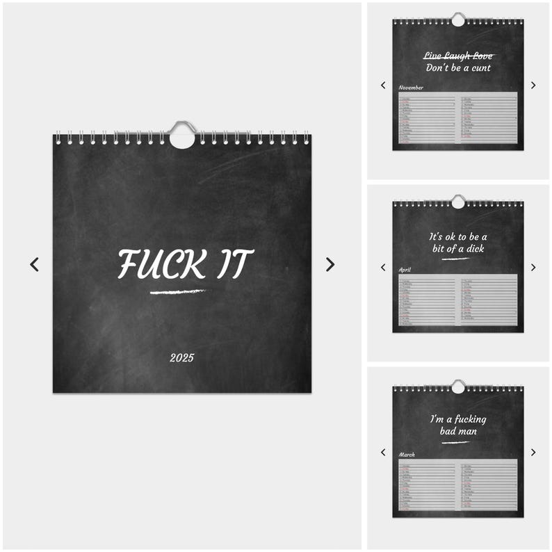 🔥Funny ‘Fuck It 2025’ Calendar