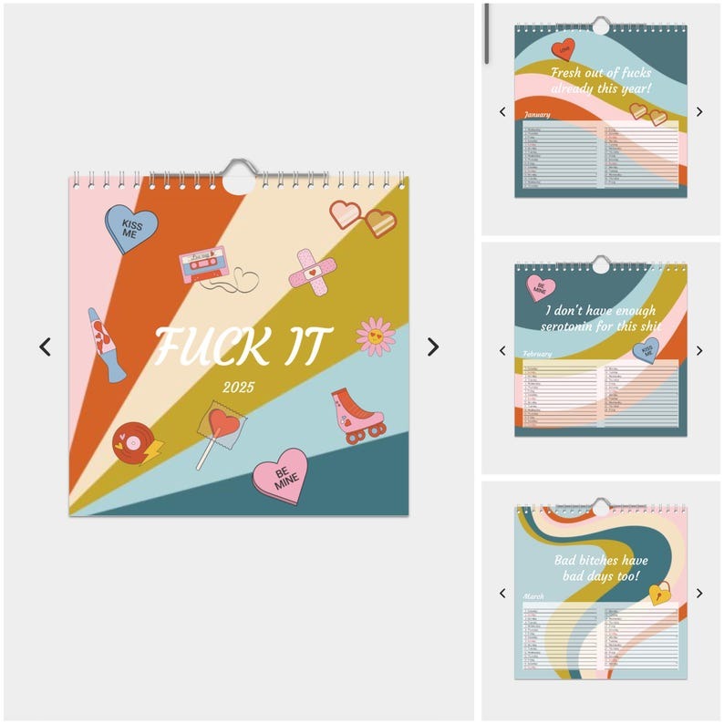🔥Funny ‘Fuck It 2025’ Calendar