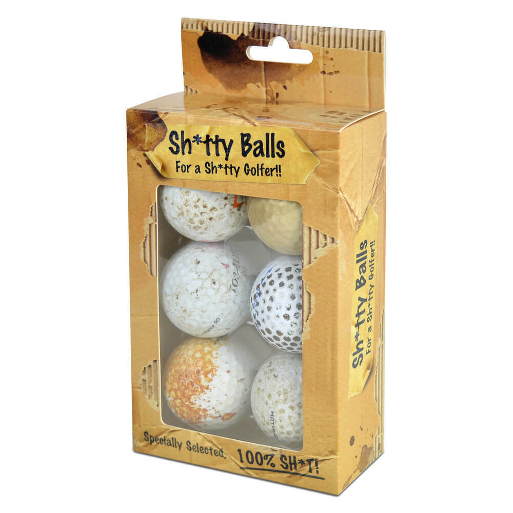 😂Sh*tty Golf Balls for a Sh*tty Golfer Novelty Present  - 🎁Secret Santa Golf Gift