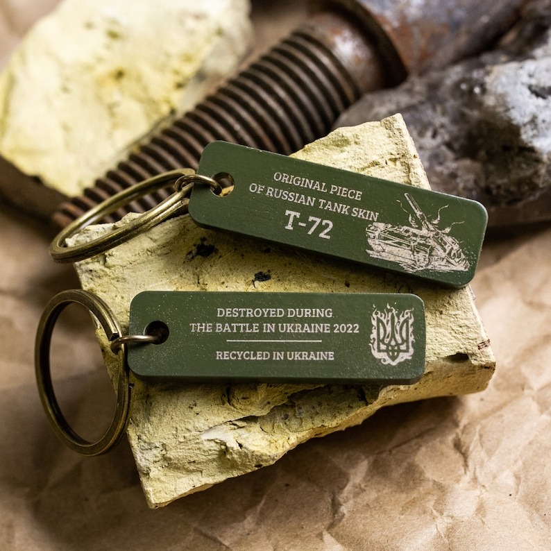 Russian tank keychain Brutal mens keychain Military gift