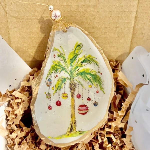 🎄Oyster Shell Art Ornament | Christmas gift🎁