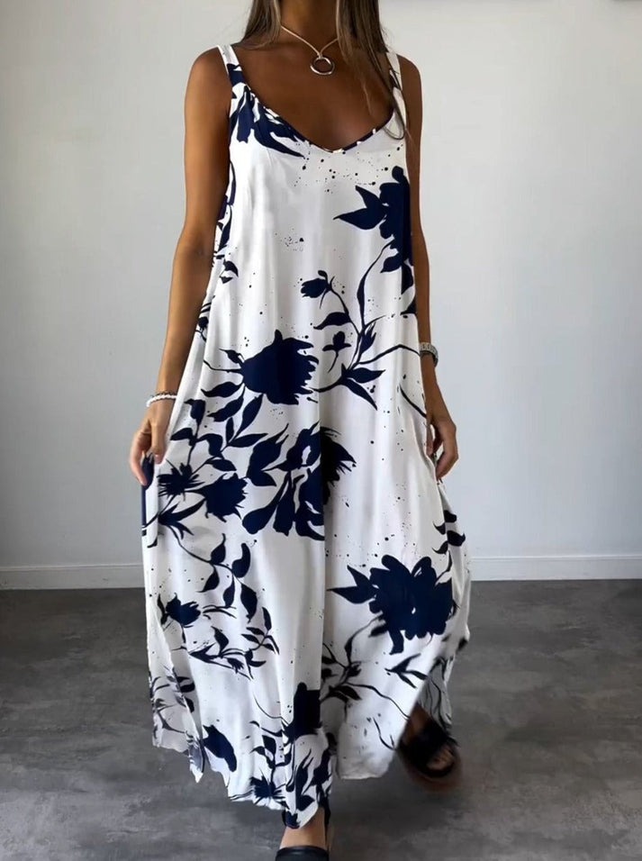 Printed slip dress