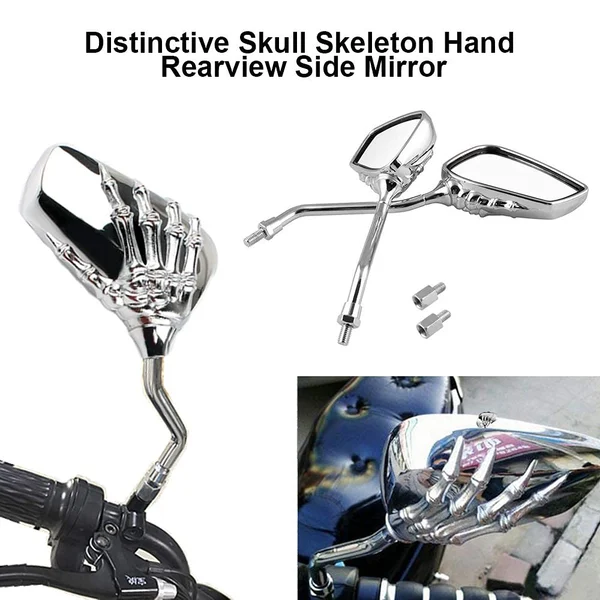 🏍️Pairs of Distinctive Skull Hand Rearview Side Mirror☠️