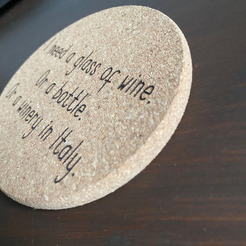 😂Humorous Cork Wine Coasters