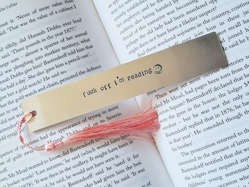🔖 Hand Stamped Metal Bookmark