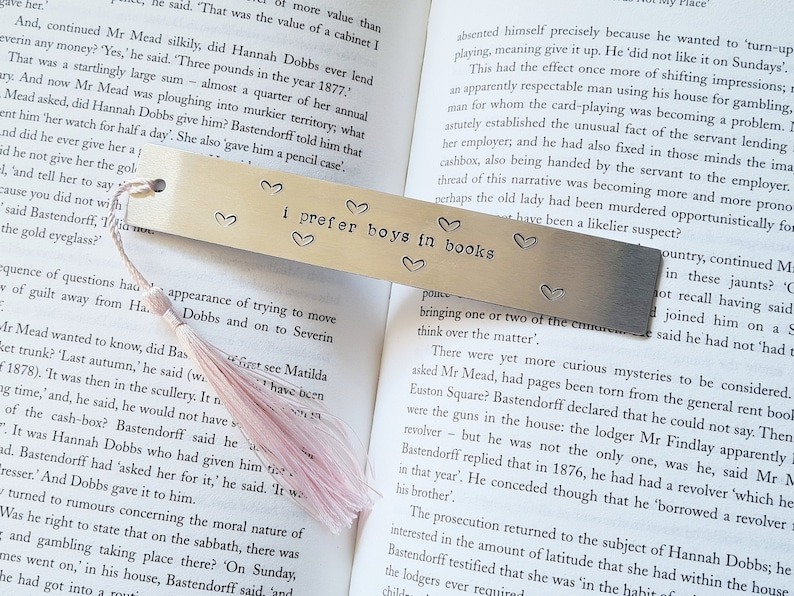 🔖 Hand Stamped Metal Bookmark
