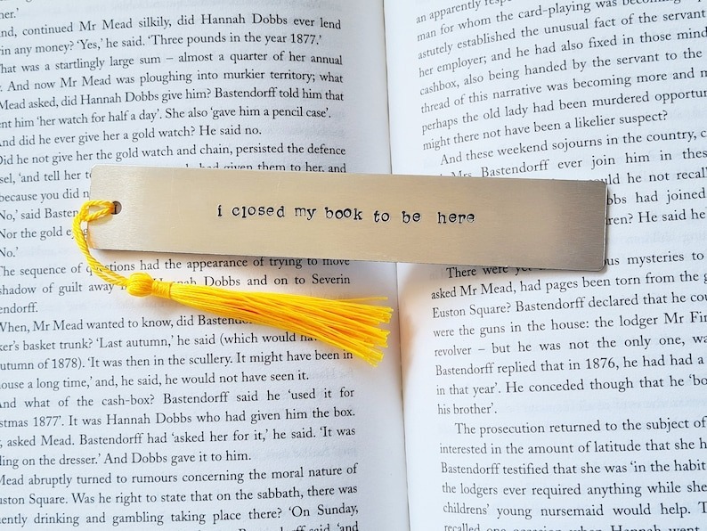 🔖 Hand Stamped Metal Bookmark