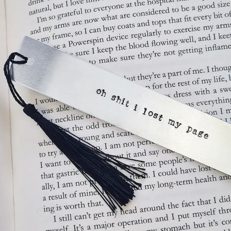 🔖 Hand Stamped Metal Bookmark