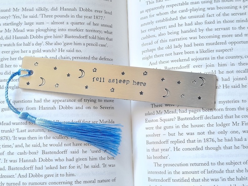 🔖 Hand Stamped Metal Bookmark