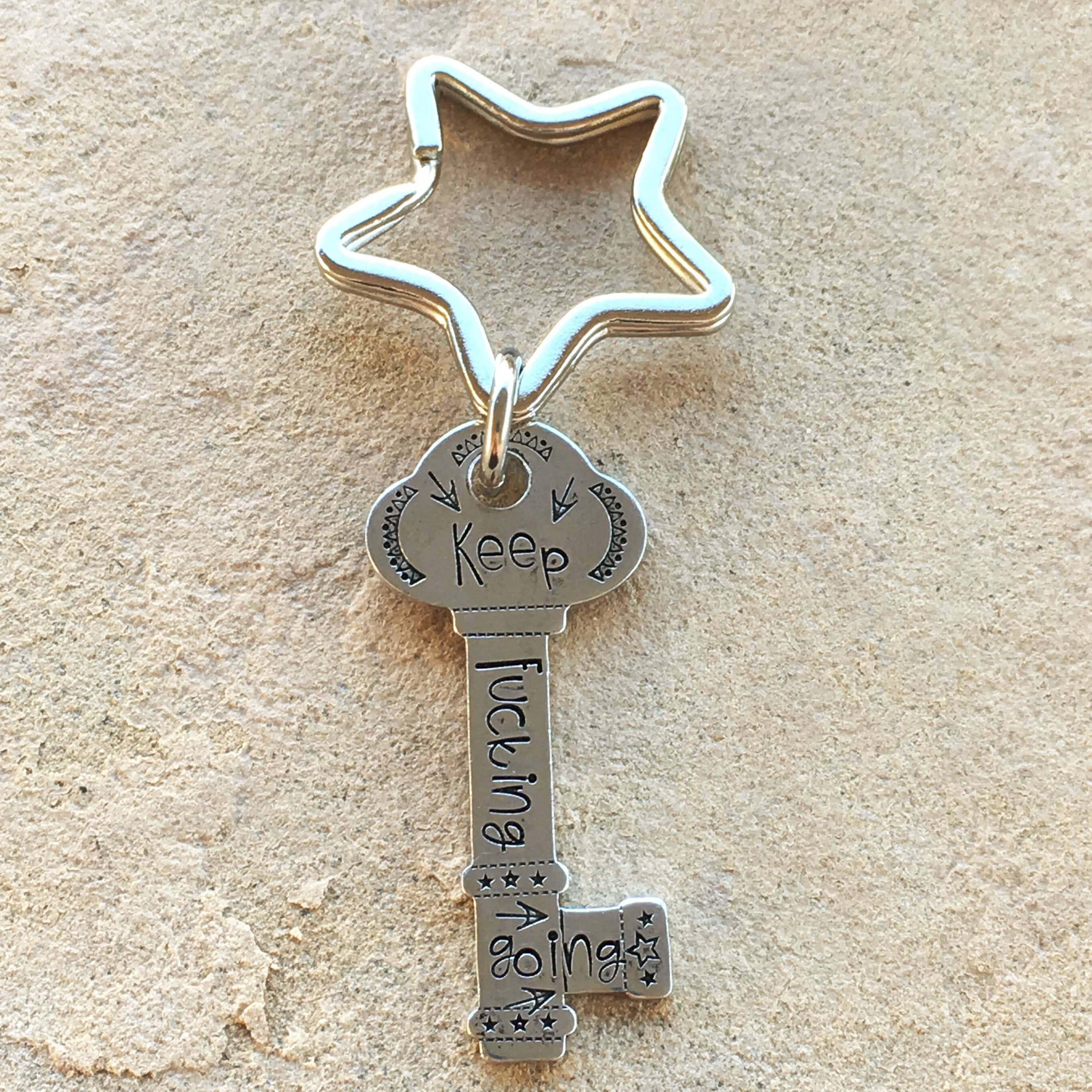 ✨Funny Handstamped Key Chain