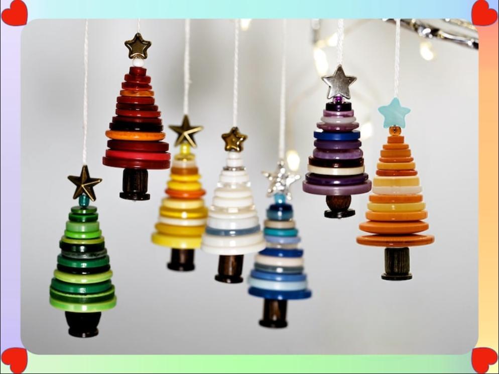 Button Christmas Tree Decoration