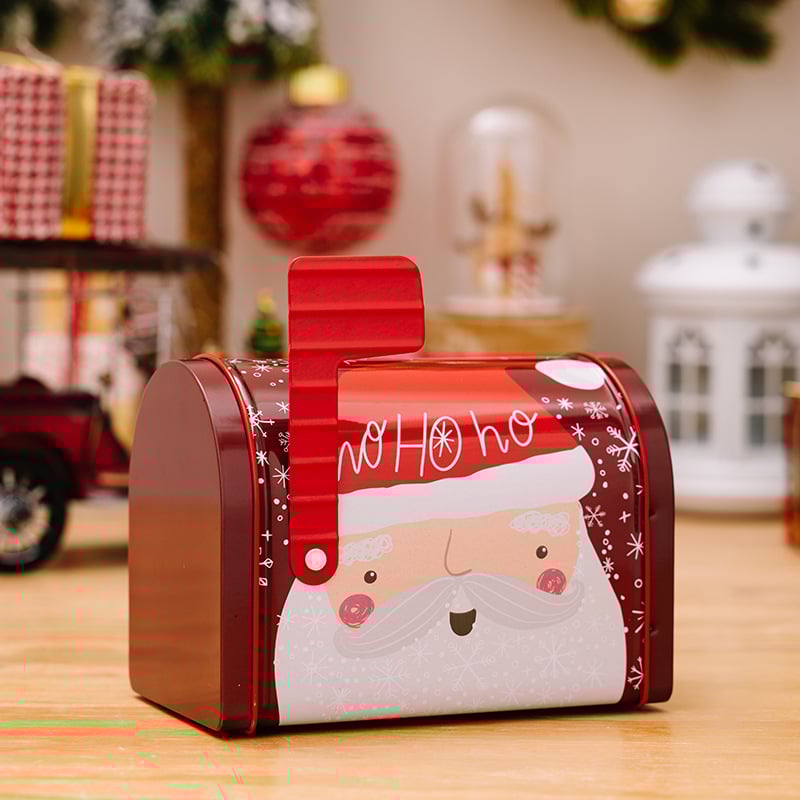Decor Christmas Cookie Tins Tinplate Candy Boxes
