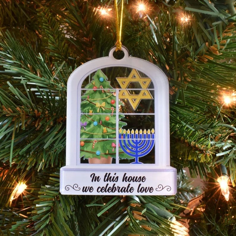 (🔯✡Black Friday Sale 80% OFF!!) - Christmas Hanukkah Acrylic Ornament🎄