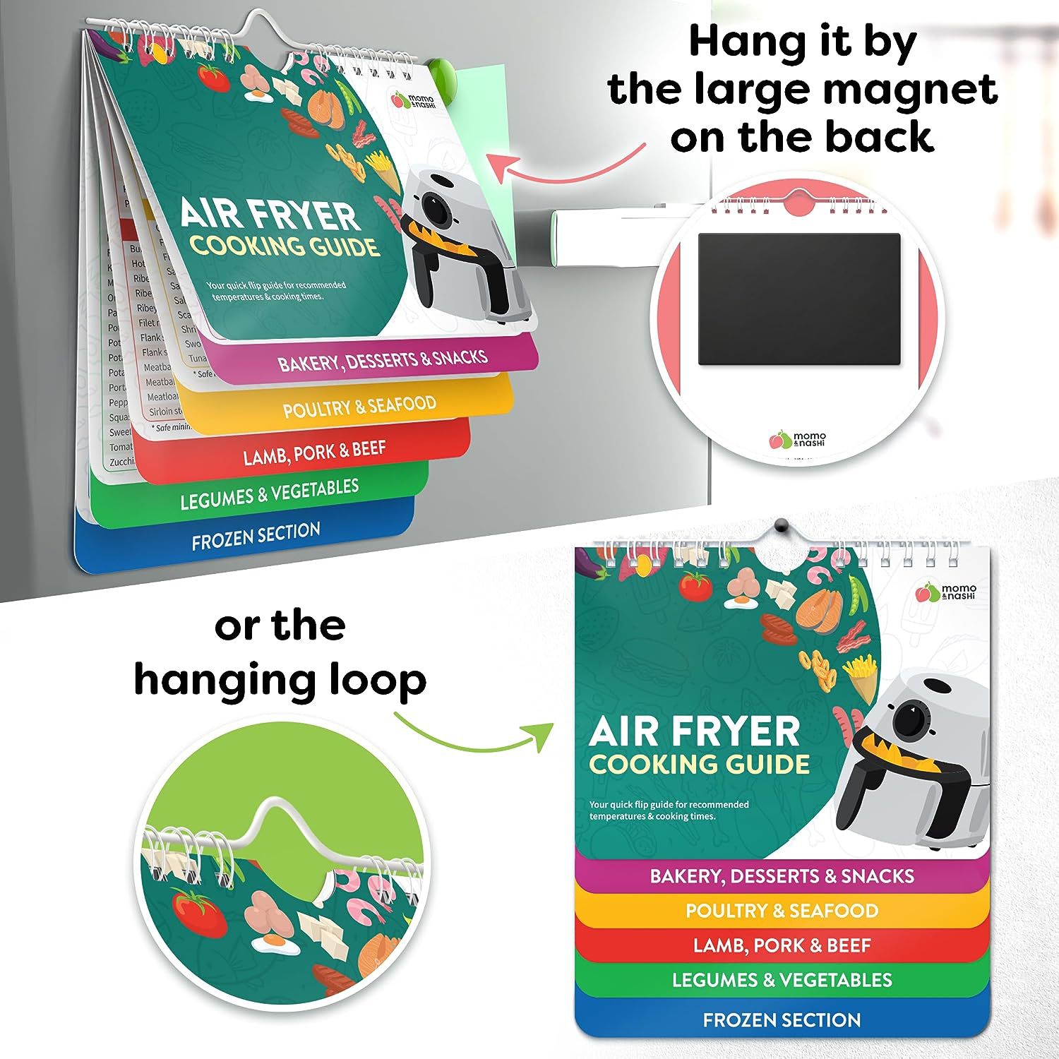 Air Fryer Cheat Sheet Cooking Guide Booklet