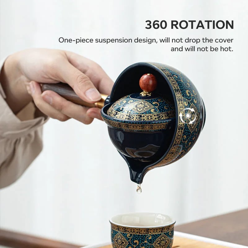 🔥With 4 Cups and Travel Bag- 2023 New 360° Rotation Tea Maker