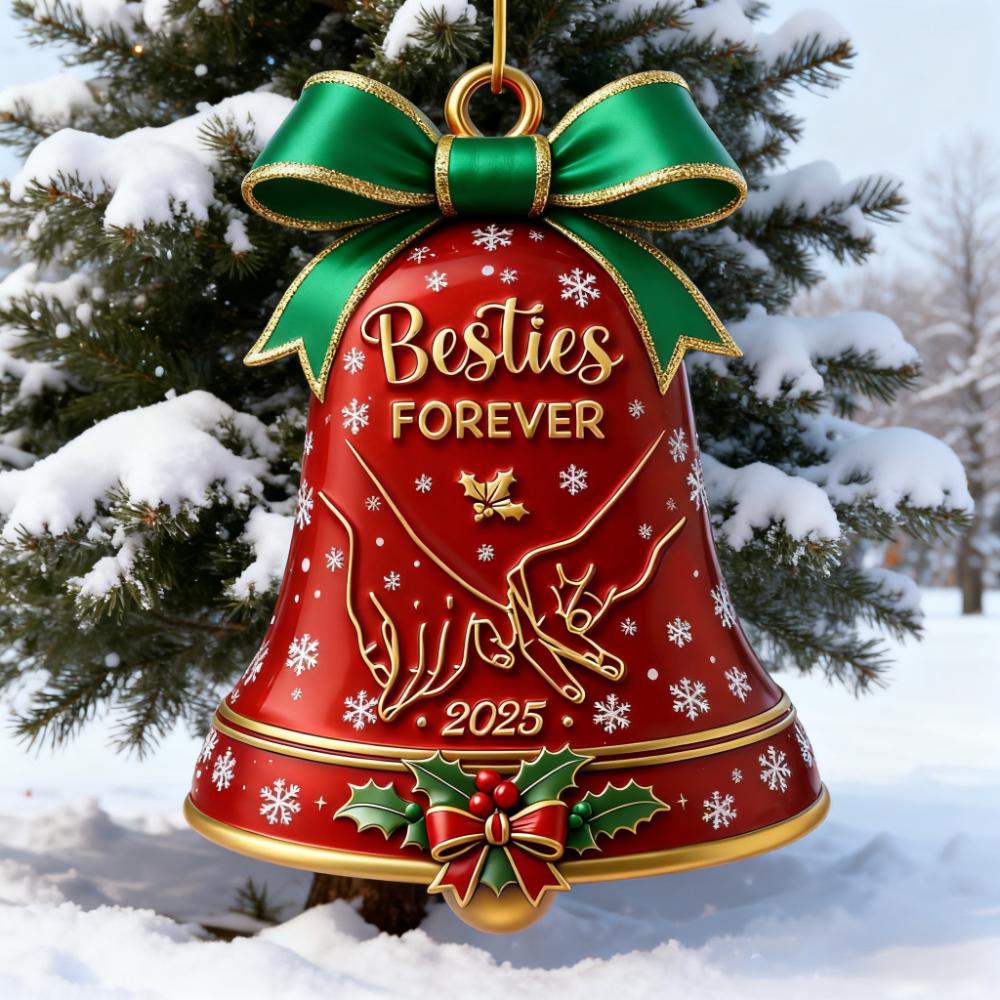 2025 Besties Forever Christmas Bell Ornament