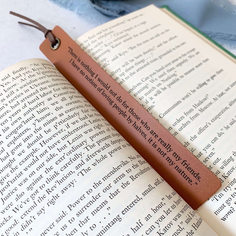 🥰Leather Printed Bookmark
