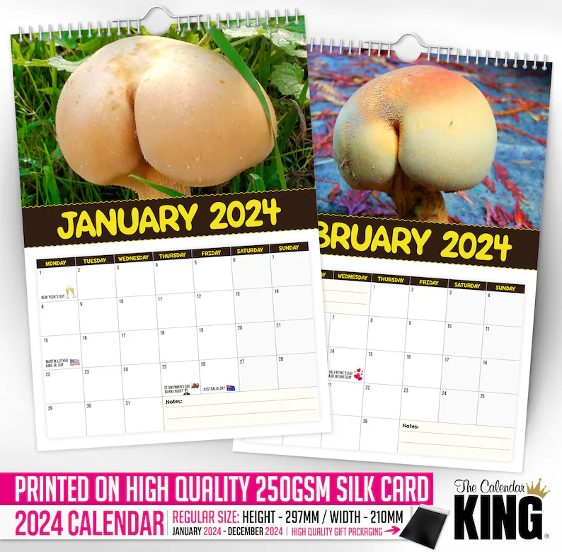 World's Greatest Mushrooms - 2024 Wall Calendar