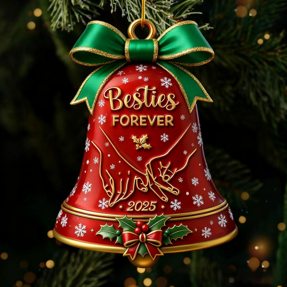 2025 Besties Forever Christmas Bell Ornament