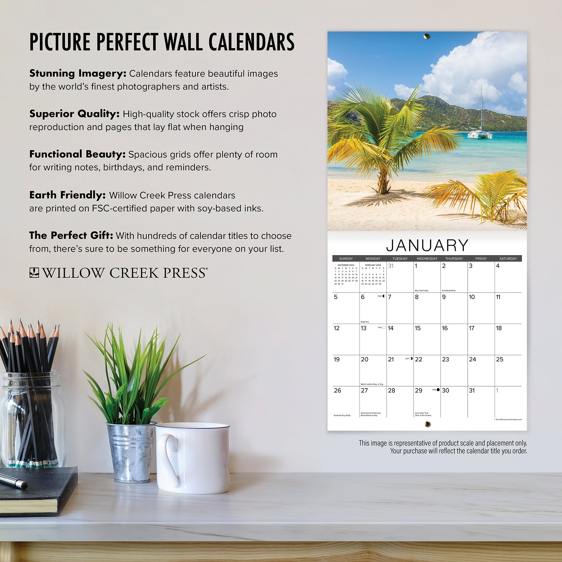 📅2025 National Park Trivia Wall Calendar