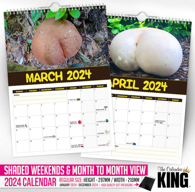 World's Greatest Mushrooms - 2024 Wall Calendar