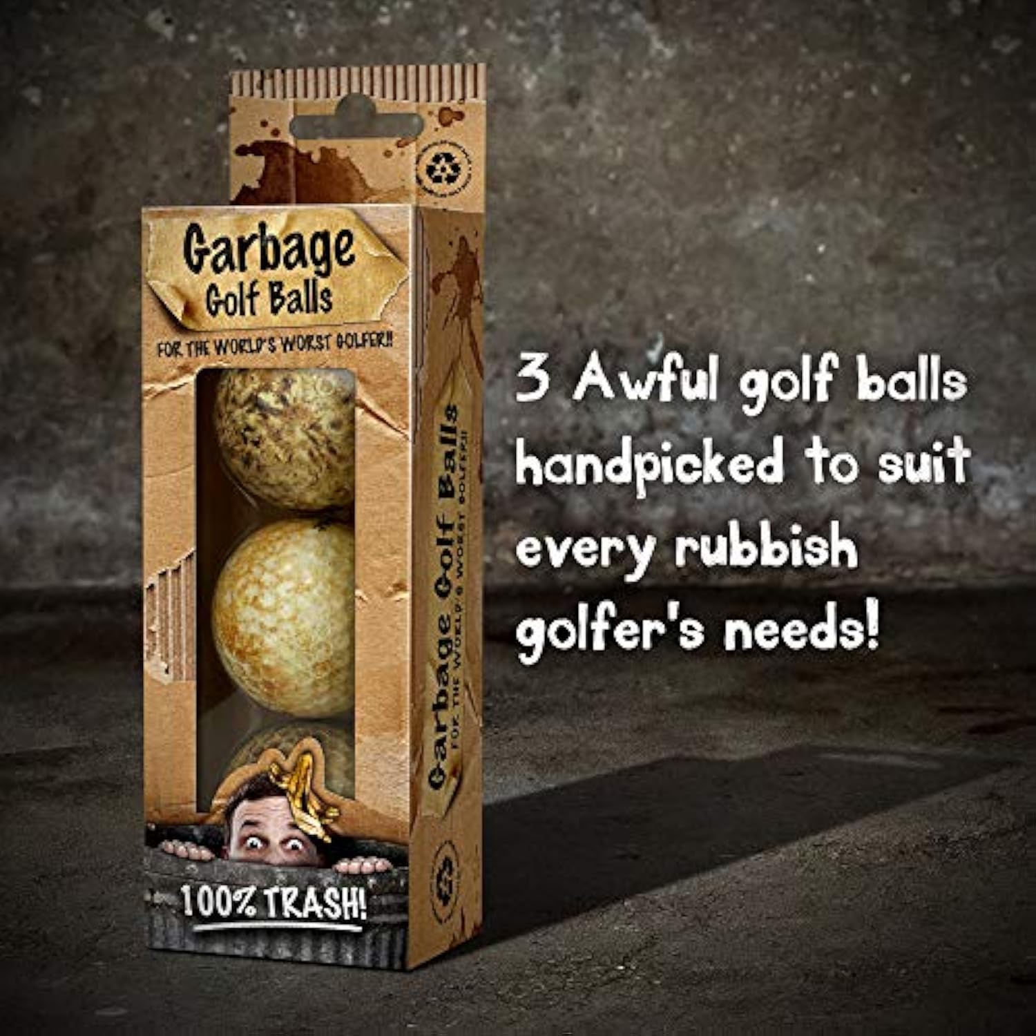 😂Sh*tty Golf Balls for a Sh*tty Golfer Novelty Present  - 🎁Secret Santa Golf Gift