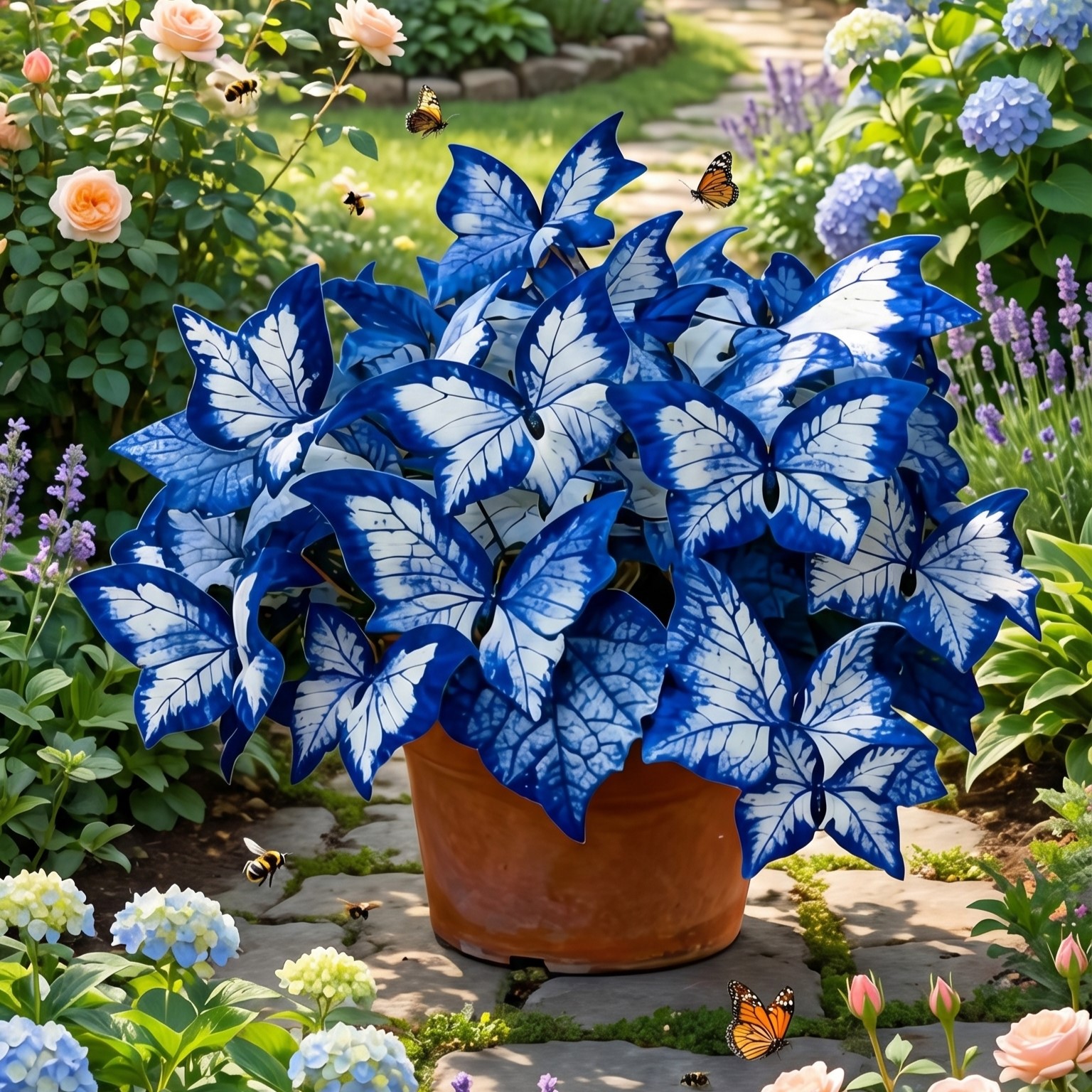 🔥Last Day: BUY 3 GET 1 FREE - 🍃🦋 Butterfly Leaf Hosta Seeds: Add a Touch of Whimsy to Your Garden!(🌿1 pack = 100 Seeds)