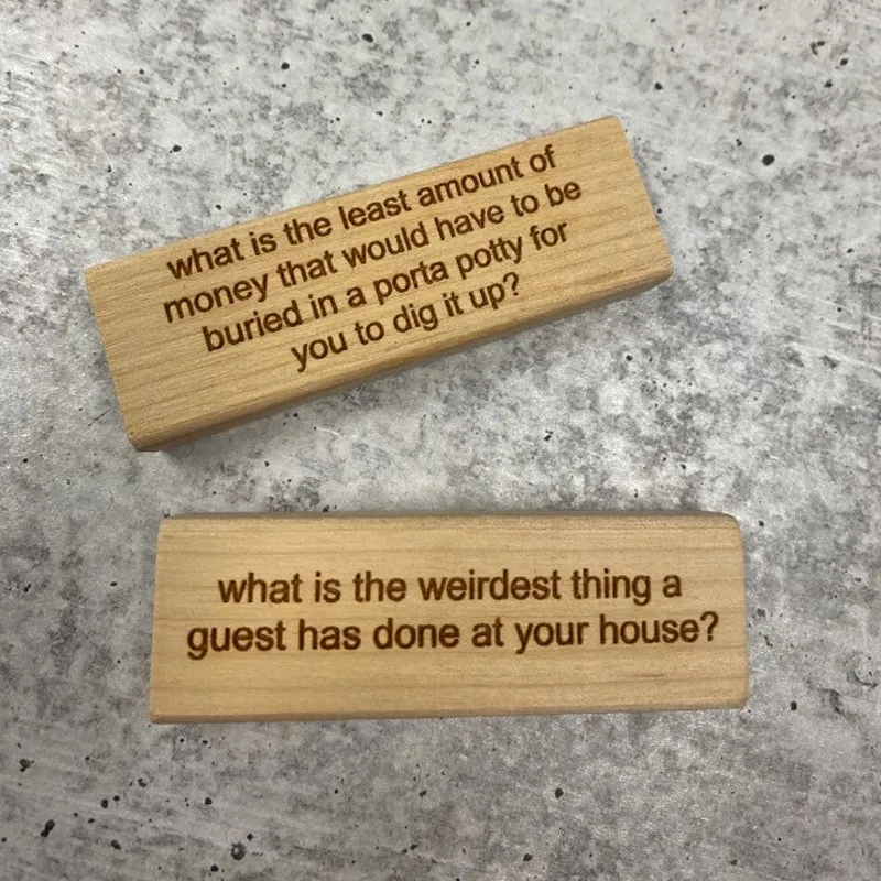 😆Ice Breaker Questions Tumbling Tower Game (54Pcs)