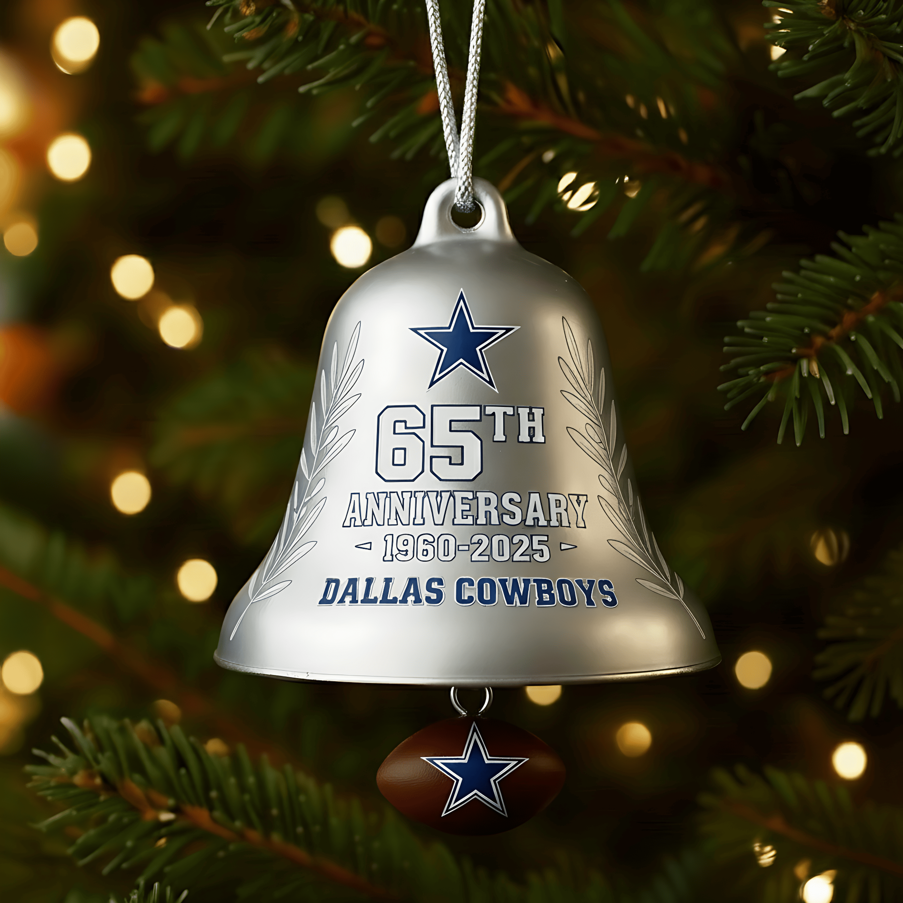 Dallas Cowboys 65th Anniversary Christmas Jingle Bell