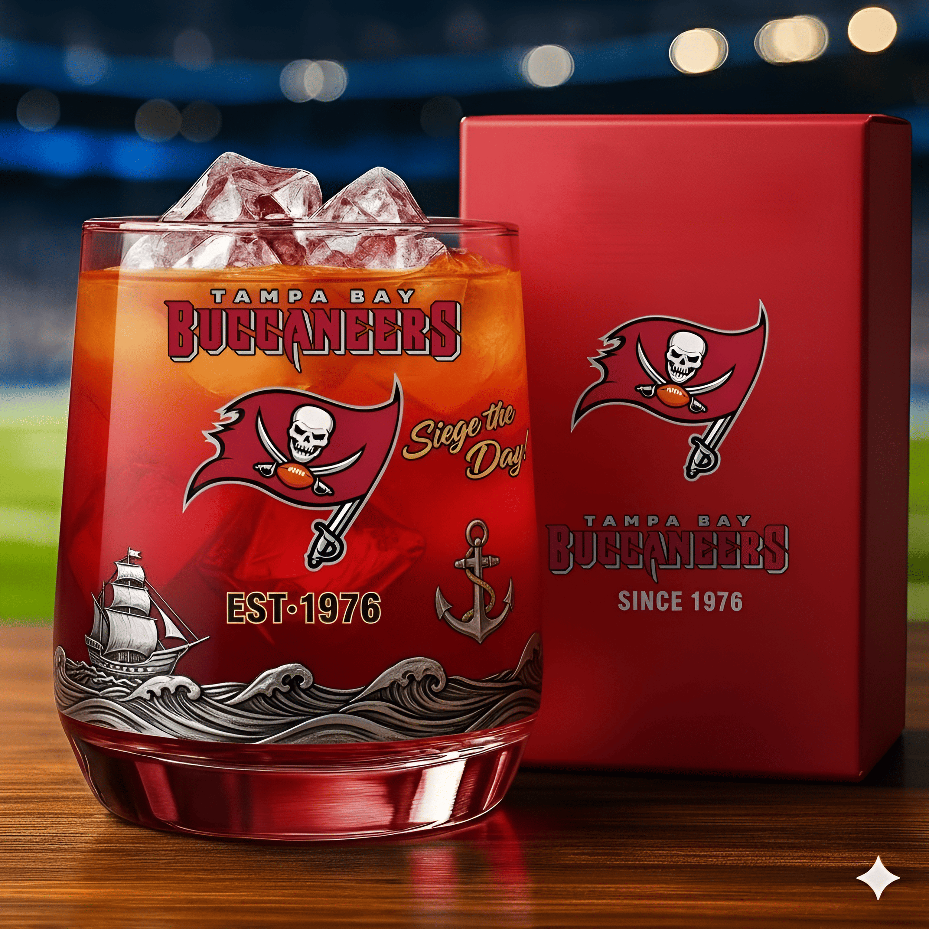 Tampa Bay Buccaneers Whiskey Glass