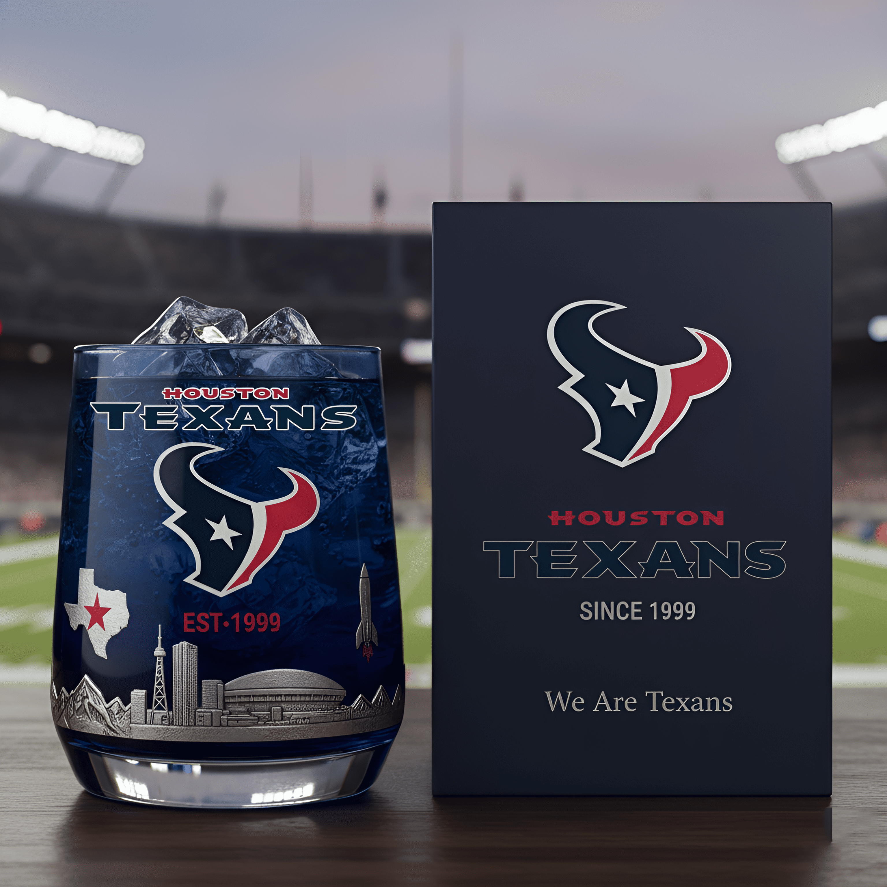 Houston Texans Whiskey Glass