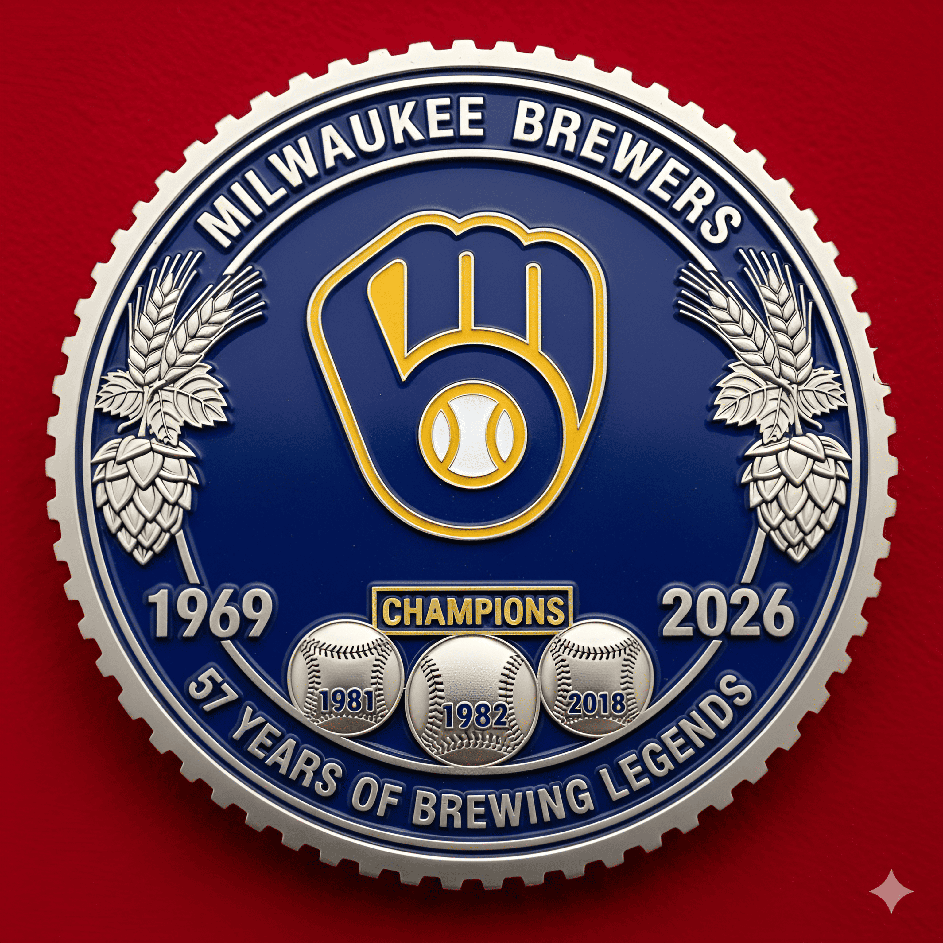 Milwaukee Brewers 57th Anniversary Commemorative Coin