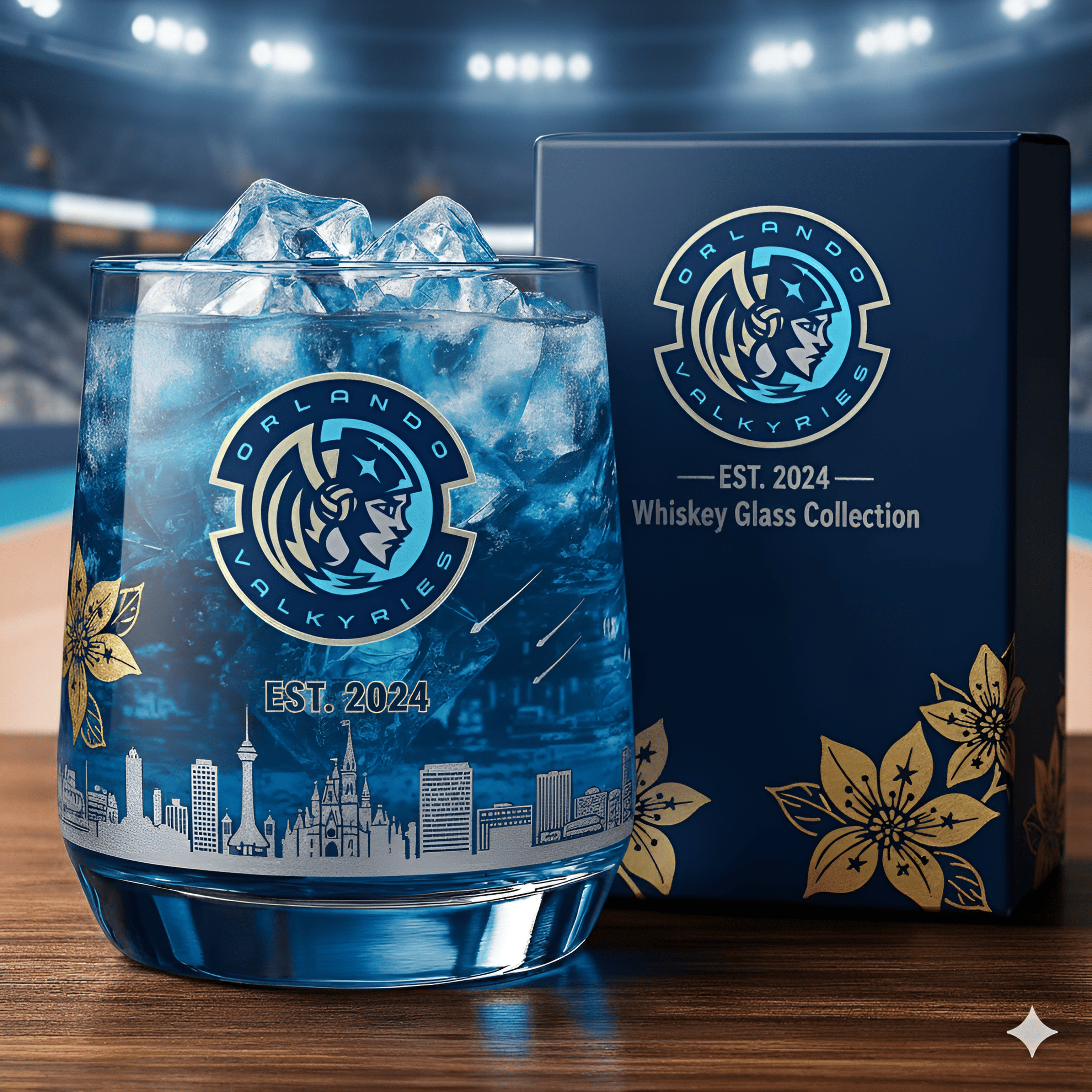 Orlando Valkyries Whiskey Glass 