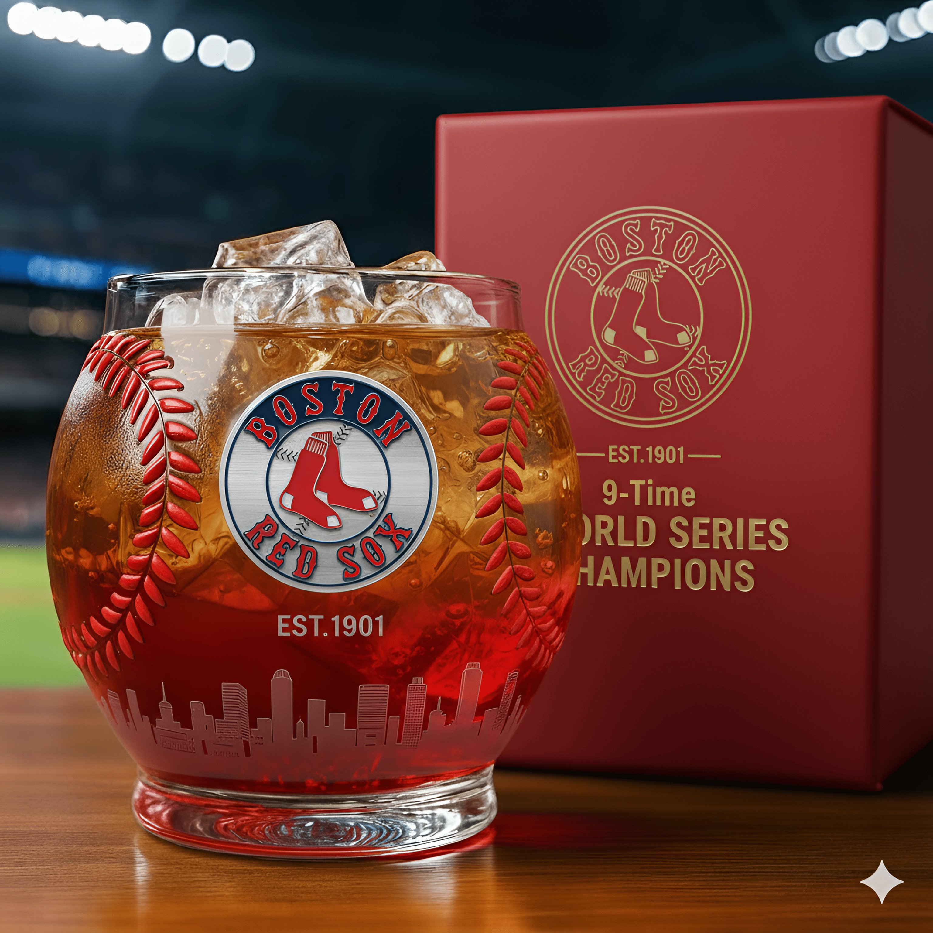 Boston Red Sox Whiskey Glass