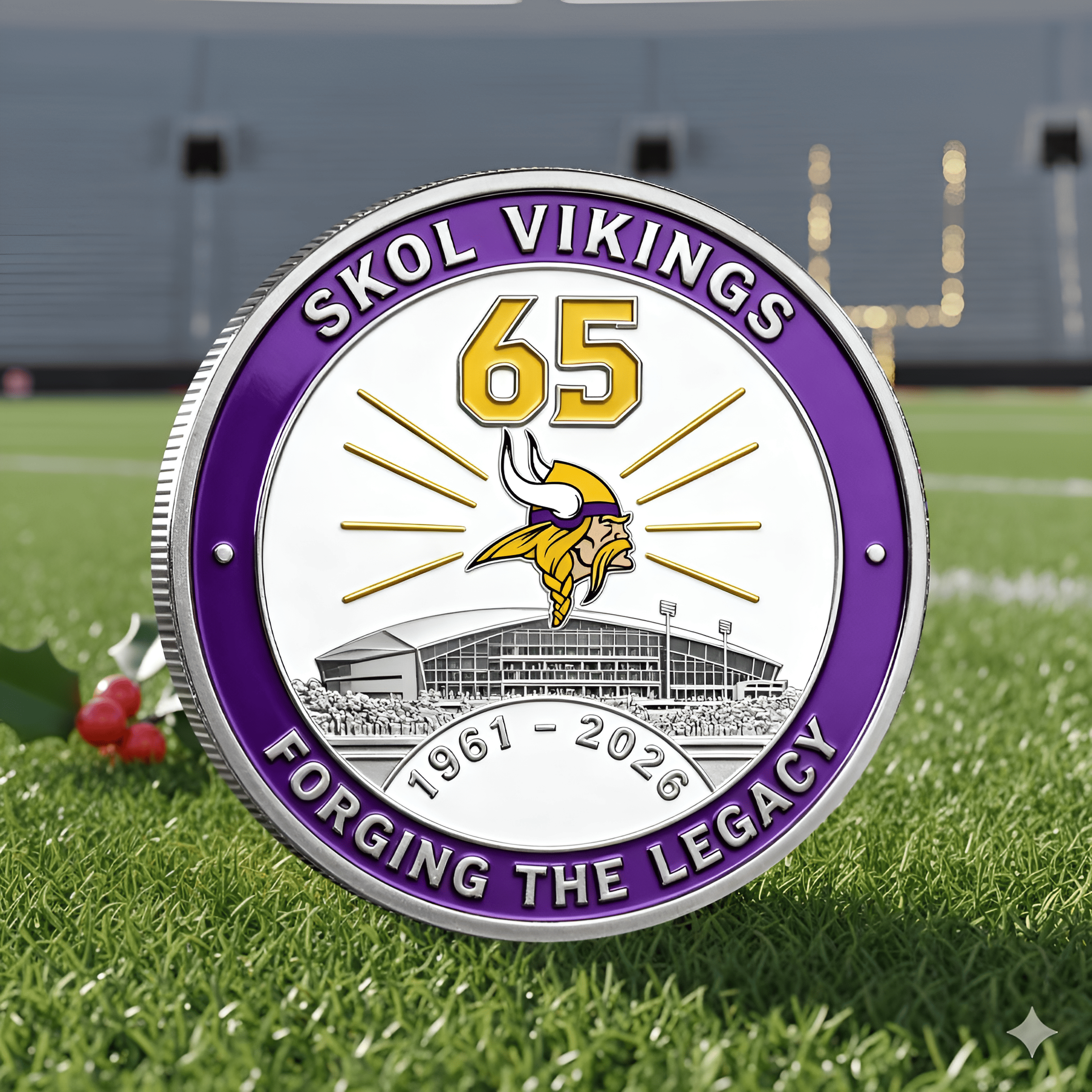 Minnesota Vikings 65th Anniversary Commemorative Coin