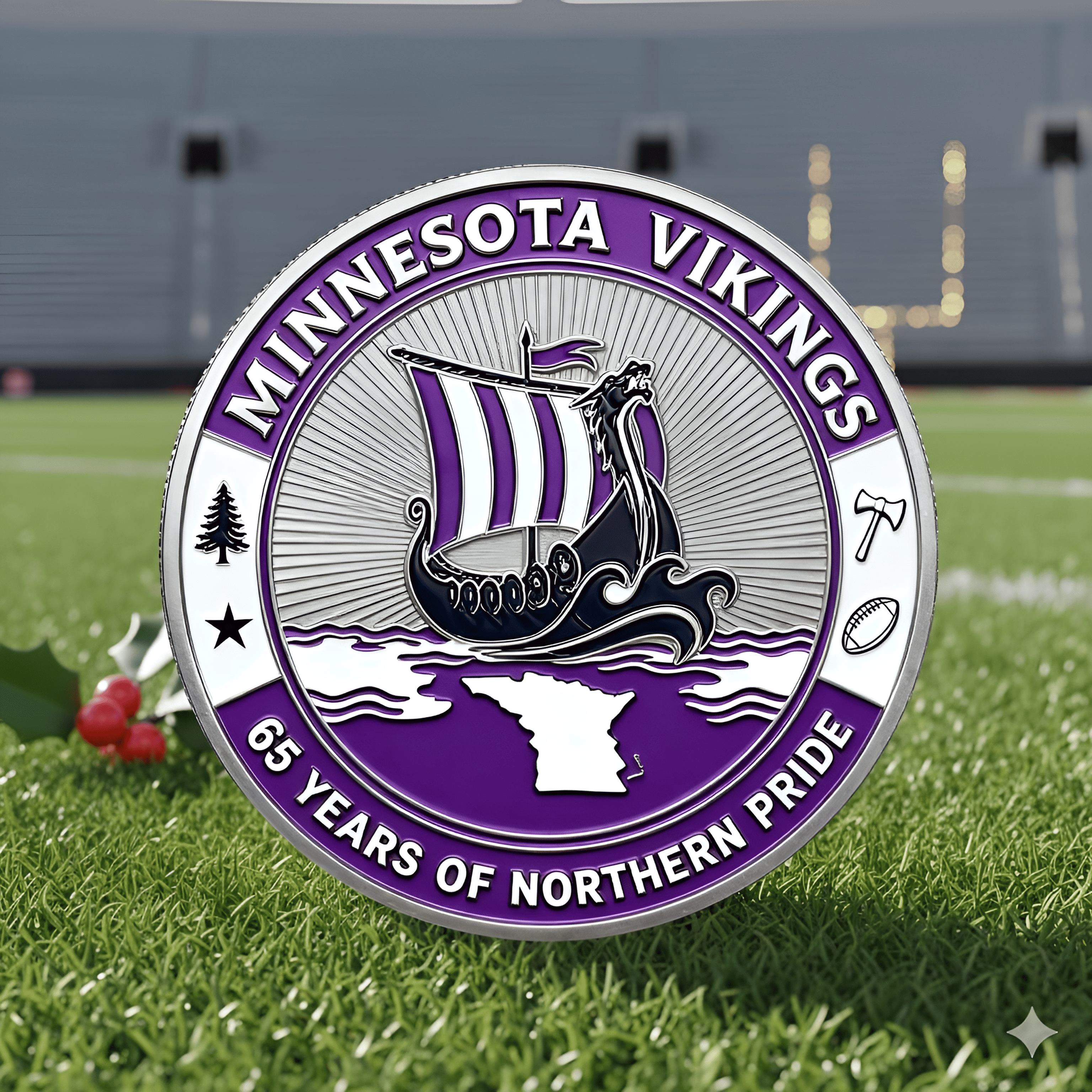 Minnesota Vikings 65th Anniversary Commemorative Coin