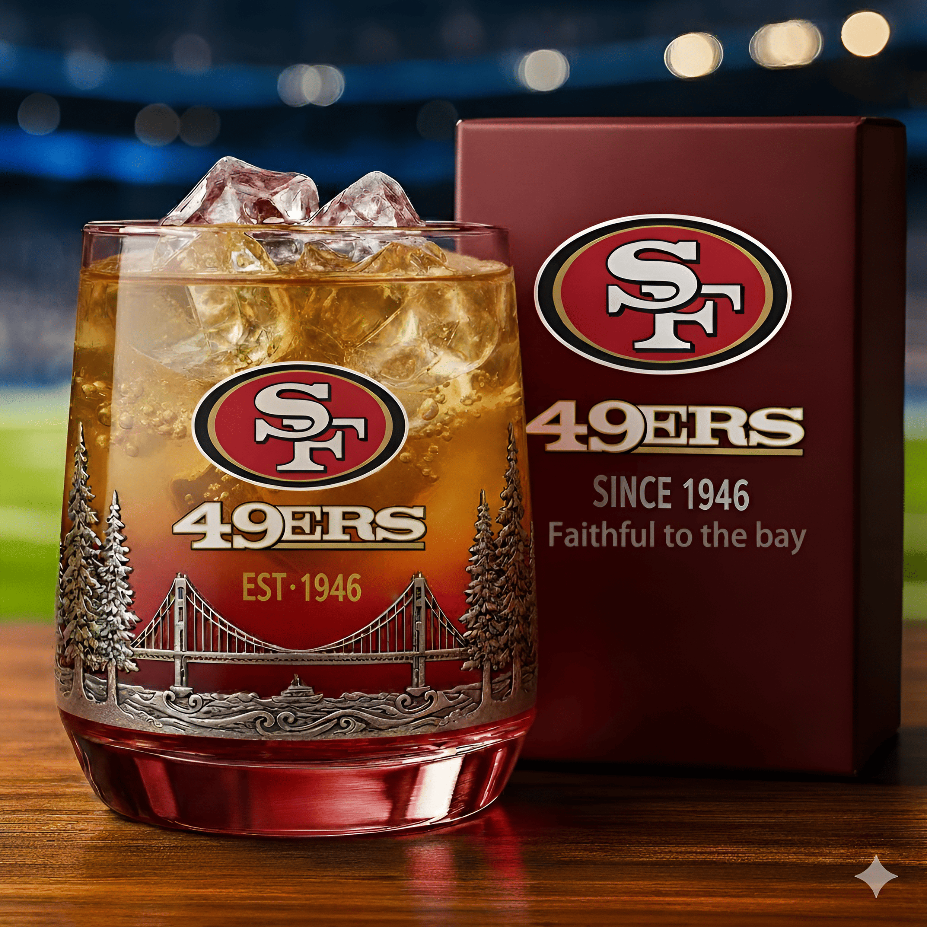 San Francisco 49ers Whiskey Glass