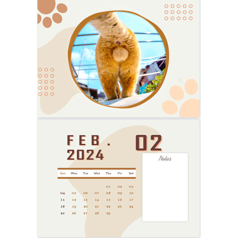 🐱Funny Cat Butts Calendar 2024 For Cat Lovers💖