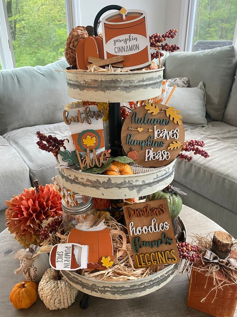 🔥Fall Sale🍂Fall Tiered Tray Decor