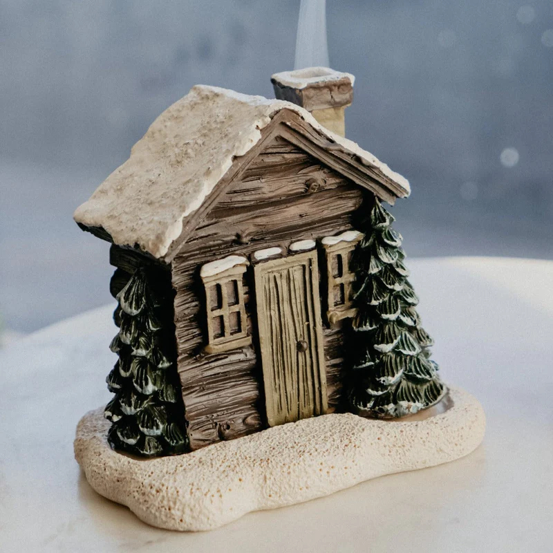 🏠Log Cabin Incense Cone Burner🎄