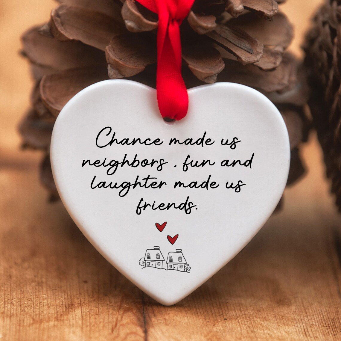 CHRISTMAS HEART HANGING ORNAMENT